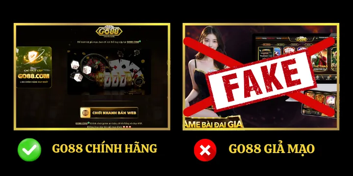 Game Bài 2026 | Phân biệt Go88 chính hãng và giả mạo: Tránh lừa đảo mất tiền oan